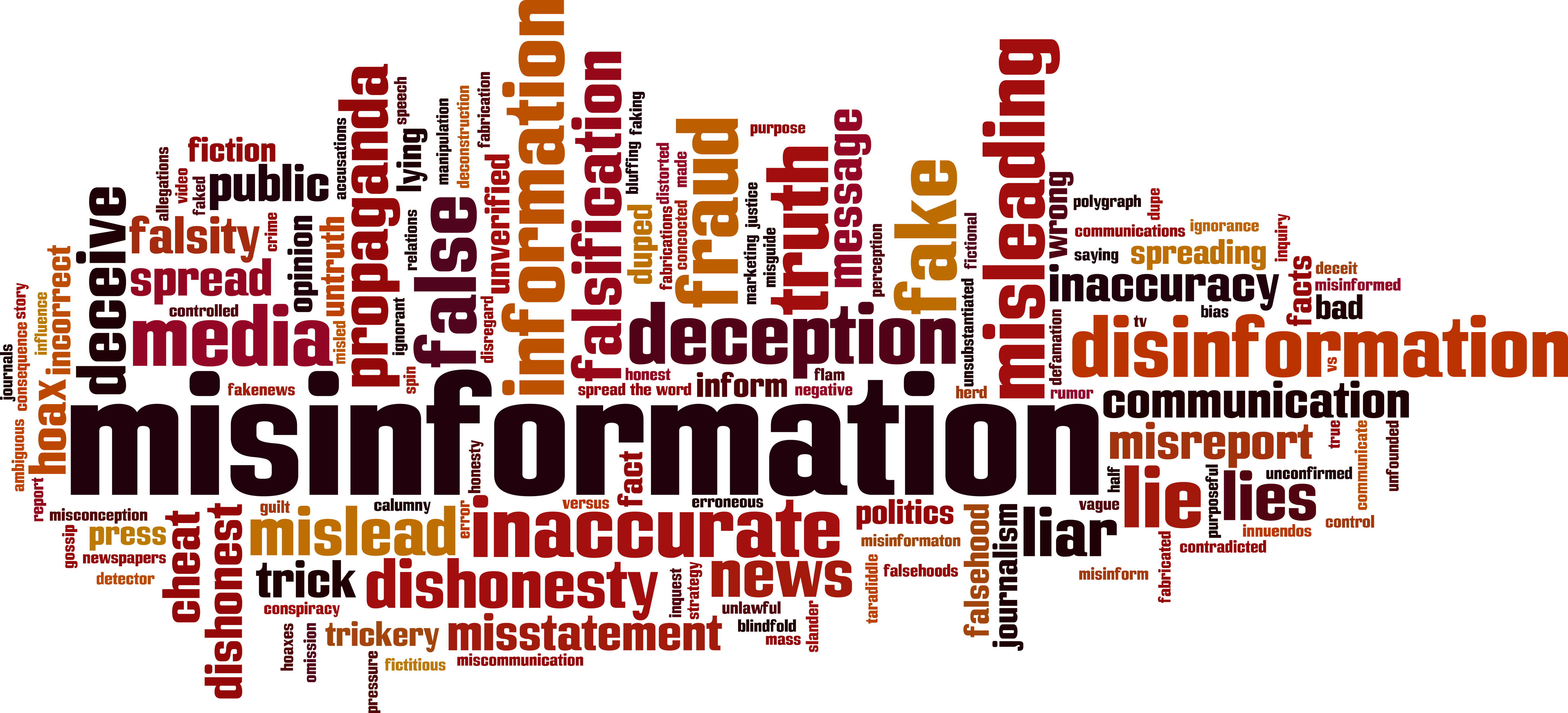 woordenwolk over desinformatie